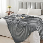 BEDELITE Fleece Blanket Grey Throw Blanket for Couch & Bed, Luxury Plush Cozy Fuzzy Blanket 50" x 60", Super Soft Warm Lightweight Throw Blanket for Travel Camping