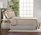 Twin Sheets by Pure Bamboo, Genuine 100% Organic Viscose Derived from Bamboo Bed Sheet Set, Luxuriously Soft & Cooling, Double Stitching, Lifetime Quality Promise (Twin, Sand)