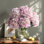 10PCS Faux Hydrangea Flower Hydrangea Artificial Flowers Hydrangea Bouquet Faux Flower Table Centerpieces for Home Wedding Bridal Bouquet Office Party DIY Floral Decor