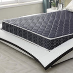 AC Pacific 6-Inch Water-Resistant High-Density Foam Mattress Made in USA with Stylish Diamond-Quilted Breathable Fabric, Distributes Weight Evenly, Twin Deluxe, Navy Blue