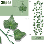RECUTMS 258 FT Fake Vines Greenery Leaf Garland Ivy Vine Foliage Flowers Hanging for Wedding Party Garden Home Kitchen Office Aesthetic Wall Bedroom Living Room Patio Decor(36 Pack)