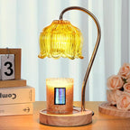 Dimmable Flower Candle Warmer Lamp with Timer - Compatible with Various Candles - Christmas & Mother's Day Gift for Women，Vintage Bedroom Home Decor