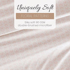 Linen Market Patterned Microfiber Full Sheet Set 4 Piece – Oeko-TEX Certified Ultra Soft & Wrinkle-Free - 16" Deep Pocket Sheets - Easy Care Full Size - Classic in Pink