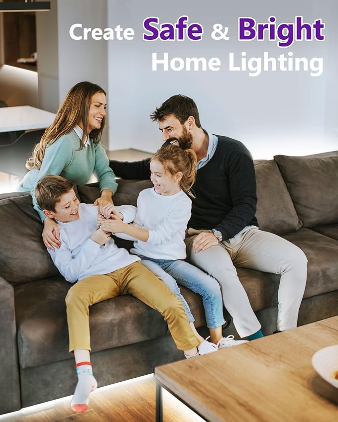 HitLights COB LED Strip Lights Cool White 5000K, 16.4ft Premium High Density 24V Tape Light, 2560 LEDs, 350+ LM/FT, CRI 90+, IP30, Lighting for Kitchen, Cabinets, UL Listed (Power Source Not Included)