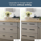 Franklin Brass Adjusta-Pull (5-Pack) Adjustable Drawer Pulls | Fits 1 to 4 Inch Hole Centers | Champagne Bronze Cabinet Handles| Modern Arch P43970K-CZ-CP