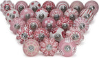 Assorted Cabinet Knobs Mandala Ceramic Door Knobs Colorful Kitchen Furniture Drawers Knobs for Cabinets Kitchen Furniture Drawers Interior Décor Wardrobe-Pack of 12