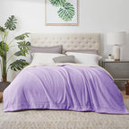 Walensee Sherpa Fleece Blanket (King Size 108”x90” Lavender) Plush Throw Fuzzy Super Soft Reversible Microfiber Flannel Blankets for Couch, Bed, Sofa Ultra Luxurious Warm and Cozy for All Seasons