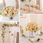 Luyue 8 Packs Peonies Artificial Flowers Vintage Faux Peony Bouquet Fake Flower for Vase Silk Floral Arrangements for Table Centerpiece Wedding Decoration Indoor Home Decor