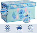 Idea Nuova Disney Stitch Collapsible Storage Trunk – Durable Organizer with Soft Lid – 28.5'' x 14.5'' x 16'' – Toy Chest & Storage Bin for Kids Bedroom, Playroom, or Nursery