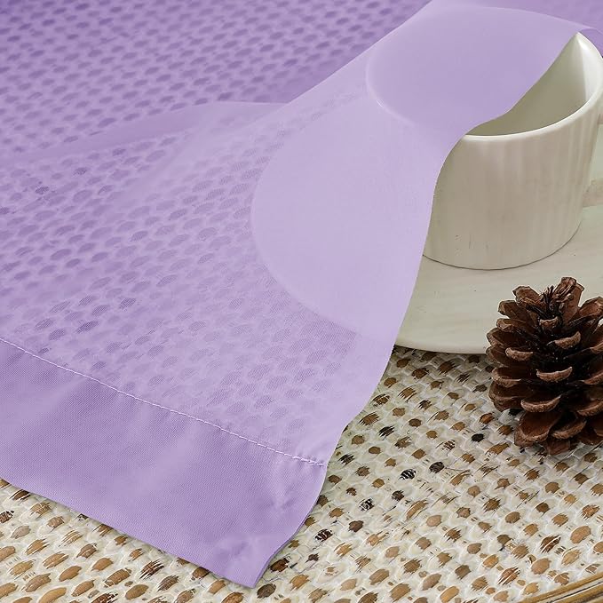Aiyufeng Light Purple Sheer Curtain Panels Pair Sold 90 Inch Length, Light Filtering Window Curtain Drapes Treatment for Kitchen, Bedroom/Children Room, Voile Top Dual Rod Pocket, 2 Pack of 42 x 90"