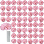 AVIVIHO 65pcs Fake Flowers Pink Hydrangea Artificial Flowers Bulk Realistic Hydrangeas Silk Flowers with Stems for Party,Home,Weddings,Table,Florals DIY Project,Arch Backdrop Decoration