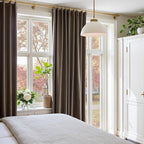Lazzzy Velvet Blackout Curtains Thermal Insulated Room Window Drapes Super Soft Luxury Curtains for Living Room Bedroom Rod Pocket 2 Panels, Truffle, 52" W x 84" L