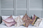 Ambesonne Marble Print Throw Pillow Cushion Case Pack of 4, Quartz Inspired Design of Stone Surface Look Print Modern Style Stained, Modern Accent Double-Sided Digital Printing, 20", Mauve Lilac Grey