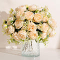 Luyue 8 Packs Peonies Artificial Flowers Vintage Faux Peony Bouquet Fake Flower for Vase Silk Floral Arrangements for Table Centerpiece Wedding Decoration Indoor Home Decor