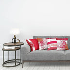 Ambesonne Grunge Throw Pillow Cushion Case Pack of 4, Abstract Design Simplistic Minimal Stripes Brushstrokes Contemporary, Modern Accent Double-Sided Digital Printing, 20", Rose Magenta and Dark Pink