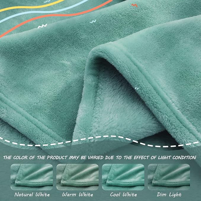 Exclusivo Mezcla Fleece Throw Blanket for Couch, Super Soft and Warm Blankets, Celadon Throw All Season Use, Cozy, Plush, Lightweight, 40x50 Inches