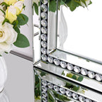 32" X 47" Large Wall Mirror for Decor Living Room, Rectangular Crystal Mirror with Glass Tiles Frame, Unique Horizontally/Vertically Hang for Living Room, Bathroom, Entrance Decor