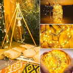 6 Pack Fairy Lights Battery Operated String Lights, 7ft 20 Led Mini Lights, Waterproof Silver Wire Starry for Mason Jars DIY Wedding Party Bedroom Christmas (Warm White)