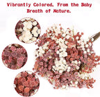 Baby Breath Flowers Fall Flowers Artificial Bulk, 10Pcs Fall Decor Fake Gypsophila Plants Bouquets Flowers Real Touch Faux Babies Breath Arrangement for Home Autumn Wedding Vase Decoration Fall Orange