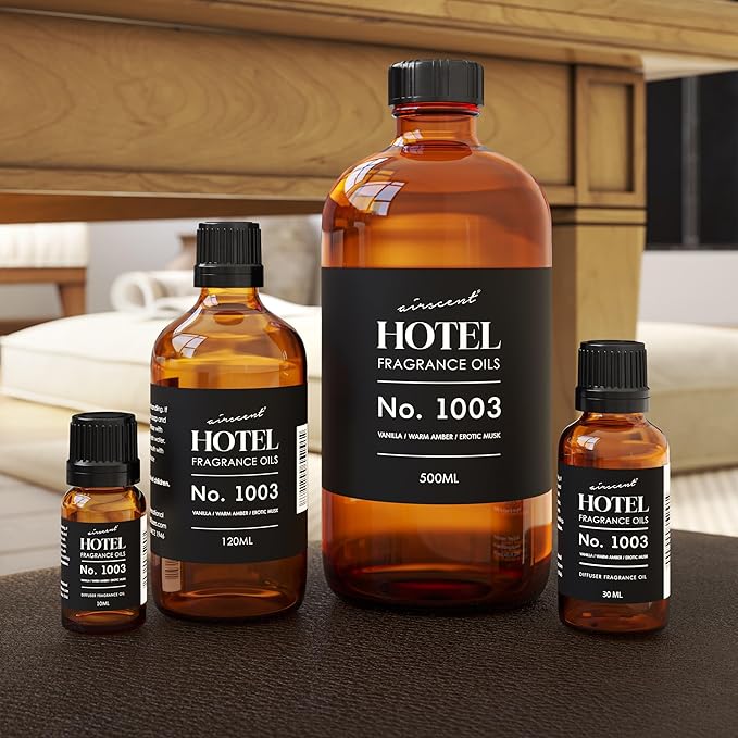 AirScent Hotel Diffuser Oil No. 1003 Inspired by The Asian Garden Las Vegas Hotel Scent - Premium Fragrance Oil for Ultrasonic and Waterless Diffusers and Crafting- 30 mL, 1 fl oz Glass Bottle