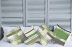 Ambesonne Grunge Throw Pillow Cushion Case Pack of 4, Abstract Design Simplistic Minimal Stripes Brushstrokes Contemporary, Modern Accent Double-Sided Digital Printing, 18", Slate Brown and Green