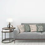 Ambesonne Modern Throw Pillow Cushion Case Pack of 4, Scandinavian Minimal Ornaments Boho Feather Leaves and Home Phrase, Modern Accent Double-Sided Digital Printing, 20", Pale Tan and Reseda Green