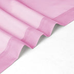Chyhomenyc Sheer Pink Tier Curtains 24 Inch Length, Small Window Curtains Treatment for Bathroom Living Room Basement, Short Rod Pocket Cafe Curtain, 42W x 24L Inches, 2 Panels