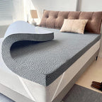Airensky 4 Inch Memory Foam Mattress Topper, Cooling Gel Infused High Density Queen (60"x80") Topper with Removable Washable Cover, Bed Topper for Pressure Relief Back Pain, CertiPUR-US Certified