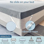 Airensky 4 Inch Memory Foam Mattress Topper, Cooling Gel Infused High Density King (76"x80") Topper with Removable Skin-Friendly Cover, Bed Topper for Pressure Relief Back Pain, CertiPUR-US Certified