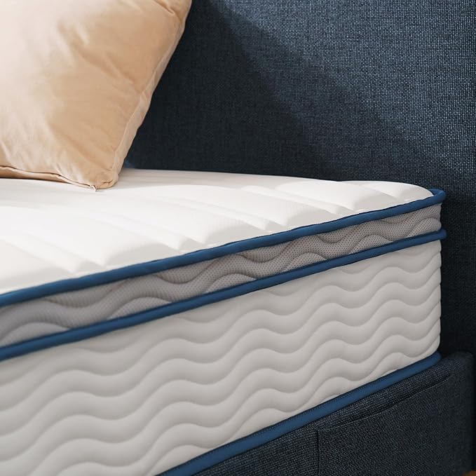 ZINUS 6 Inch Spring Sensation Hybrid Mattress [New Version], Full, Fiberglass Free, Medium Firmness, Durable Support, Certified Safe Foams & Fabric, Mattress in A Box