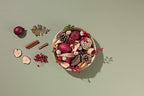 ANDALUCA Apple Cider Cinnamon Scented Potpourri | Made in California | Large 20 oz Bag + Fragrance Vial | Scents of Cinnamon, Apple, Orange Zest
