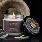 Kraken - Teakwood Driftwood, Tobacco, Leather Scented Soy Candle - Scandinavian Viking Norse Mythology Sea Monster - Nautical Beach Decor Boating Gift - 12oz Vegan