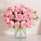 Luyue 8 Packs Peonies Artificial Flowers Vintage Faux Peony Bouquet Fake Flower for Vase Silk Floral Arrangements for Table Centerpiece Wedding Decoration Indoor Home Decor