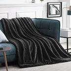 Walensee Sherpa Fleece Blanket (Queen Size 90”x90” Black) Plush Throw Fuzzy Super Soft Reversible Microfiber Flannel Blankets for Couch, Bed, Sofa Ultra Luxurious Warm and Cozy for All Seasons