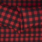 1800 Thread Count Sheet Set – Soft Egyptian Quality Brushed Microfiber Sheets – Luxury Bedding Set with Flat Sheet, Fitted Sheet, Pillow Cases, Twin, Buffalo Check Burgundy, Sheet Set