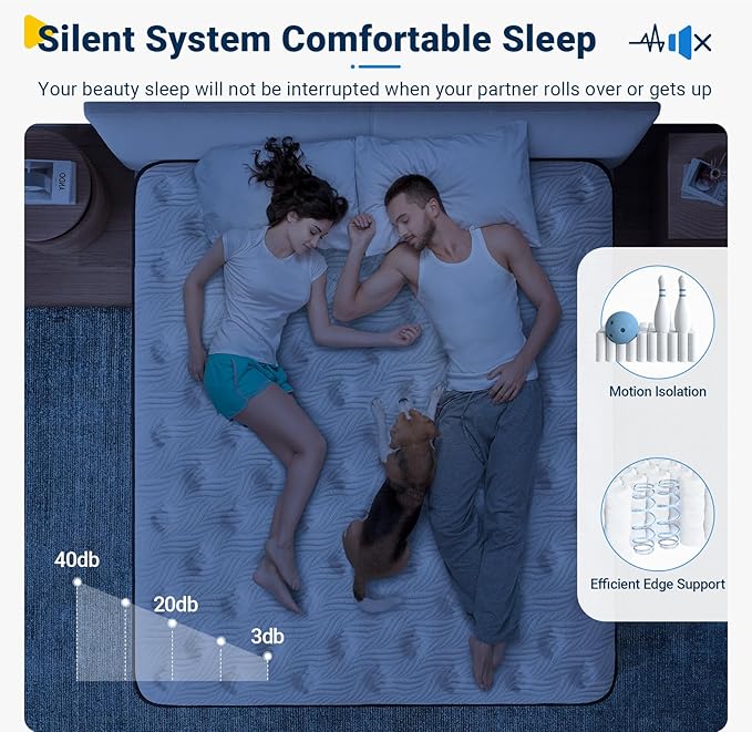 Avenco Full Mattress, 12 Inch Hybrid Mattress with Gel Memory Foam, Bamboo Charcoal and Individually Pocket Innerspring Mattress in a Box for Motion Isolation, Edge Support, CertiPUR-US Certified