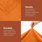 Utopia Bedding Fleece Blanket Twin Size Burnt Orange 300GSM Luxury Anti-Static Fuzzy Soft Microfiber Bed Blanket (60x80 Inch)