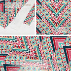 Batmerry Modern Stripe Geometric Tapestry,Boho Tribal ethnic Seamless striped Wall Art Hanging Decoration Polyester Fiber White Ruffled Around for Dorm Room Bedroom Living Room, 59.1x51.2 inches