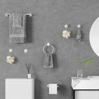 14-Piece Bathroom Hardware Set, Brushed Nickel Stainless Steel, Wall-Mounted Towel Racks