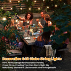 50FT Outdoor G40 LED Globe String Lights Dimmable Waterproof Shatterproof Light Strings with 25 Bulbs Connectable Commercial Hanging Lights for Christmas Patio House Backyard Balcony Party