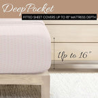 Linen Market Patterned Microfiber Full Sheet Set 4 Piece – Oeko-TEX Certified Ultra Soft & Wrinkle-Free - 16" Deep Pocket Sheets - Easy Care Full Size - Classic in Pink