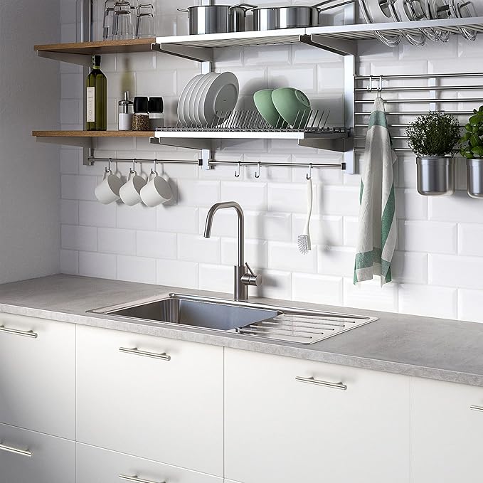 Ravinte 25 Pack 6 inch Cabinet Pulls Brushed Nickel Stainless Steel Kitchen Cupboard Handles Cabinet Handles, 3.5 inch Hole Center