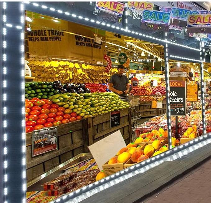 LED Module Windows Lights - 3000K White, 100pcs, 49.8 Ft, 5730 SMD, 150LM Per Module, IP65 Waterproof for Advertising Signs With Tape Adhesive Backside (No Power Supply)