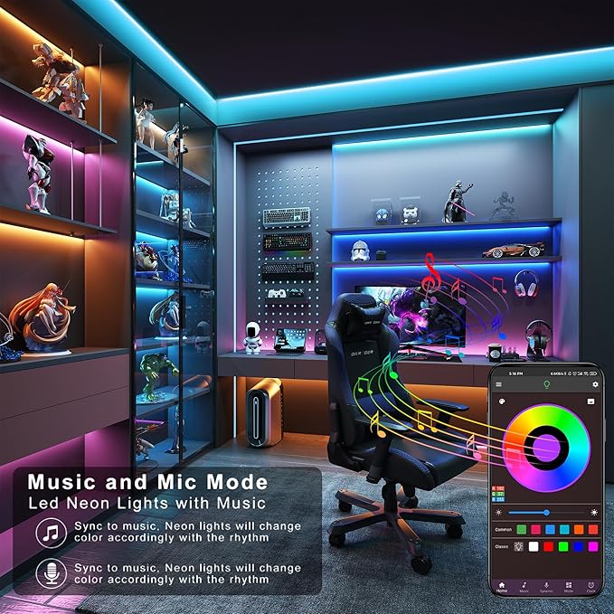 400ft Led Lights for Bedroom Music Sync, Color Changing Led Strip Lights with IR Remote and App Control RGB Led Light Strip for Home Party Room Decor