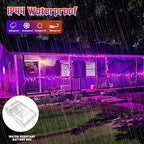 JMEXSUSS 2 Pack Orange Purple Battery Operated Halloween Lights, Each 33ft 100 LED Battery Powered String Lights with Remote Outdoor Indoor