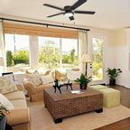 Portage Bay 50251 Hugger 52" Matte Black West Hill Ceiling Fan with Bowl Light Kit