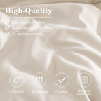 Monbix California King Size Comforter Set - 7 Pieces Bed in a Bag California King, White Bedding Sets with Comforter, All Seasons Down Alternative Comforter Bed Set with Sheets, Pillowcases & Shams