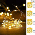 4-Pack Fairy Lights Battery Operated with Timer, Waterproof 16FT 50 LED String Lights Indoor Outdoor, Cuttable Starry Fairy Lights for Home Bedroom Classroom Dorm Wedding Christmas Decor (Warm White)
