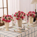 Luyue 8 Packs Peonies Artificial Flowers Faux Peony Bouquet Fake Peonies Flower for Vase Silk Peony Floral Arrangements for Table Centerpiece Wedding Decoration Indoor Home Decor