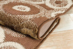 Custom Length Cut to Size Modern Farmhouse Carpet Runner Rug for Hallways, Non Slip Rubber Backed, 31 inch Wide X Customized Length, Geo Brown, 31 inch X 15 feet